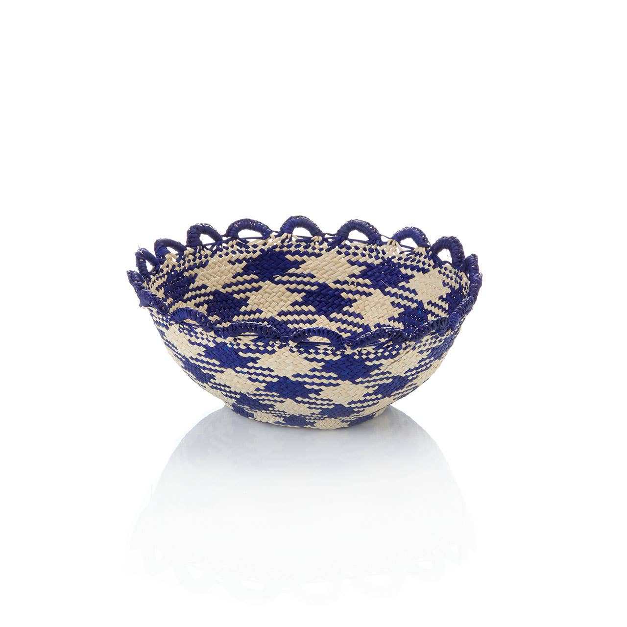 Gingham Scallop Basket