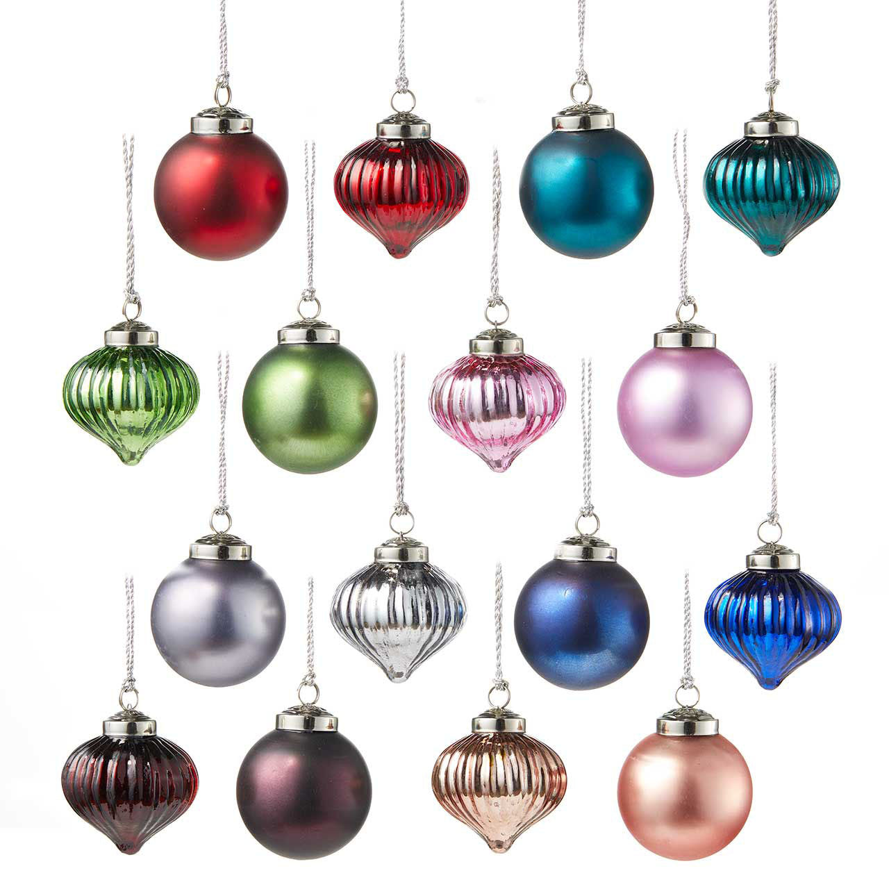 Glass Ornaments - Assorted Colors/Styles - Sold Individually