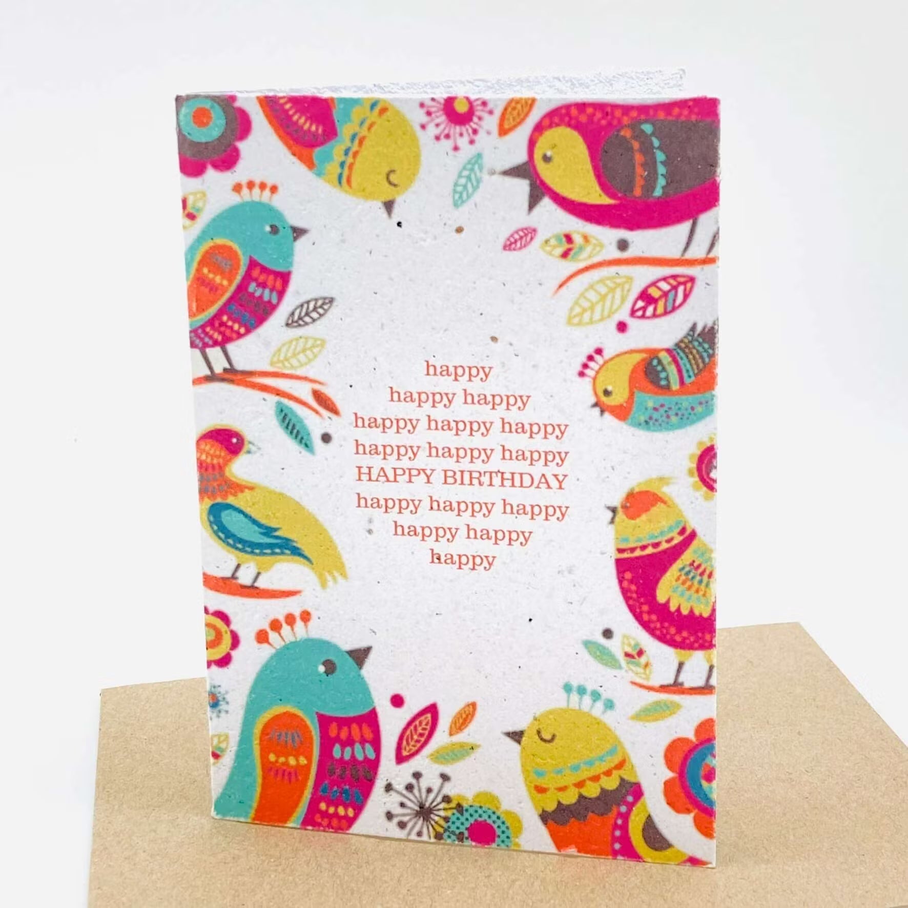 Growing Paper Card- Birthday Birds