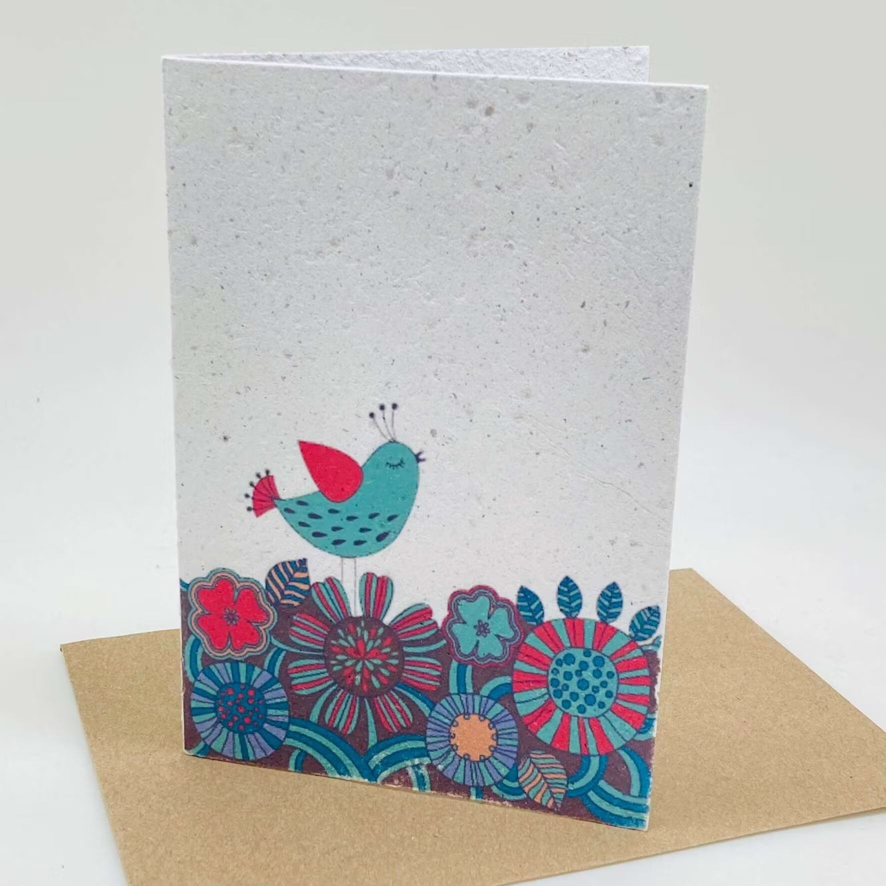 Growing Paper Card- Blue Bird