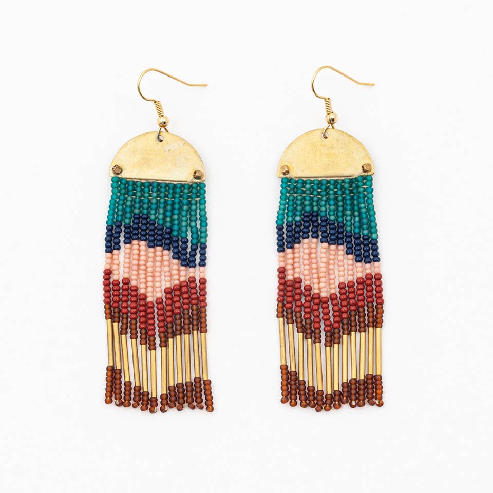 Half Moon Cascade Earrings - Assorted Colors