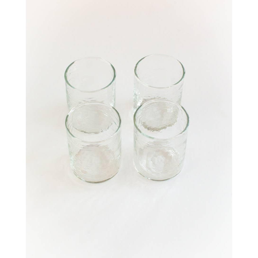 Handblown Hammered Drinking Glass- Assorted Colors-Sold Individually