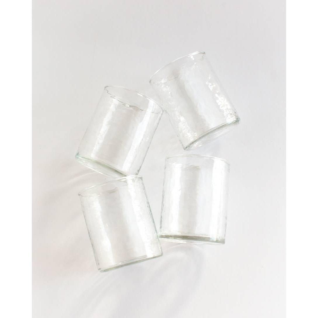 Handblown Hammered Drinking Glass- Assorted Colors-Sold Individually
