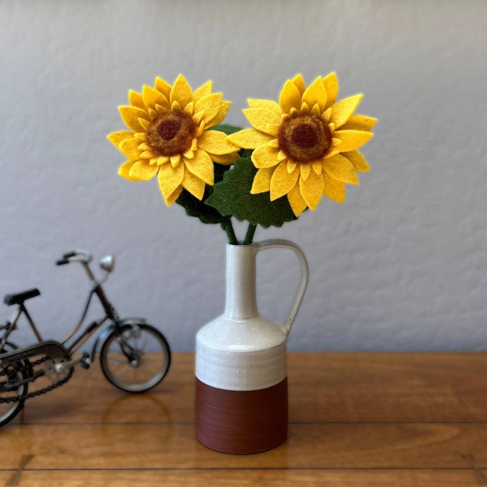 Handmade Felt Sunflower- Sold Individually