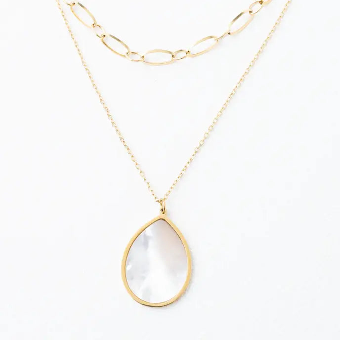 Holly Layered Mother of Pearl Necklace