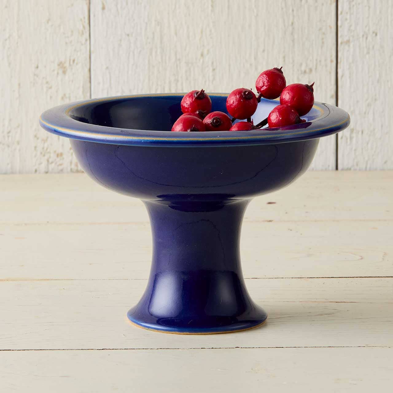 Indigo Pedestal Bowl (Local Pickup/Local Delivery Only)