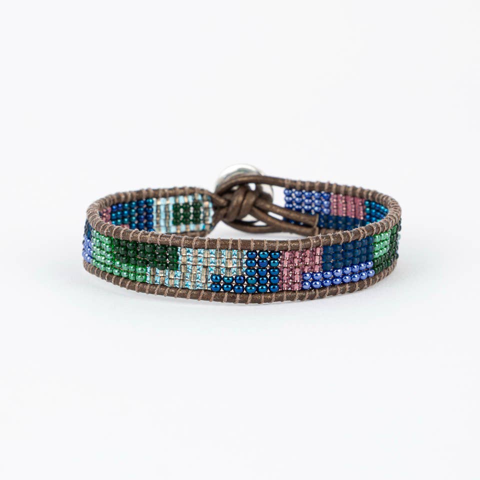 Jigsaw Beaded Bracelet- Assorted Colors- Sold Individually