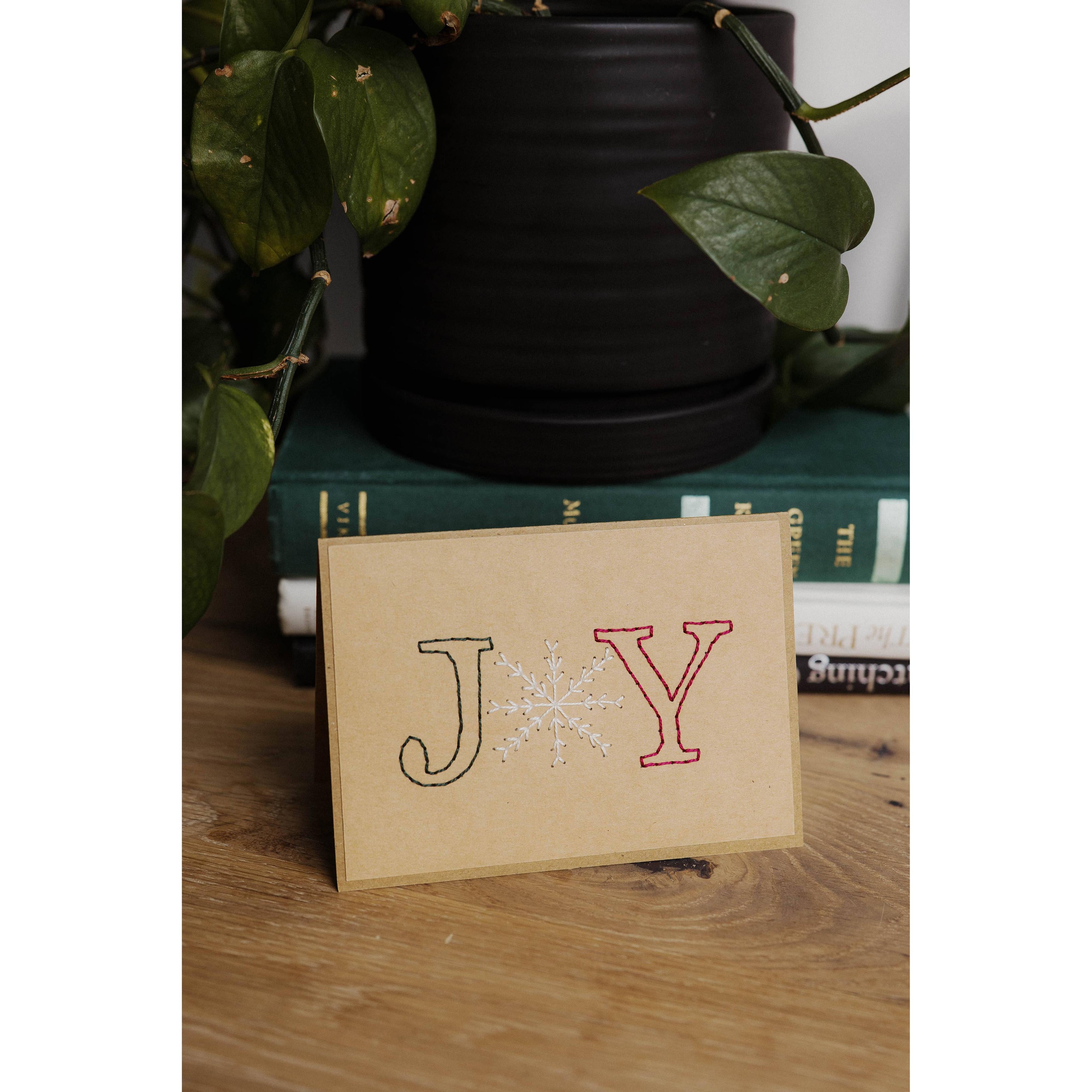 Joy Snowflake Greeting Card