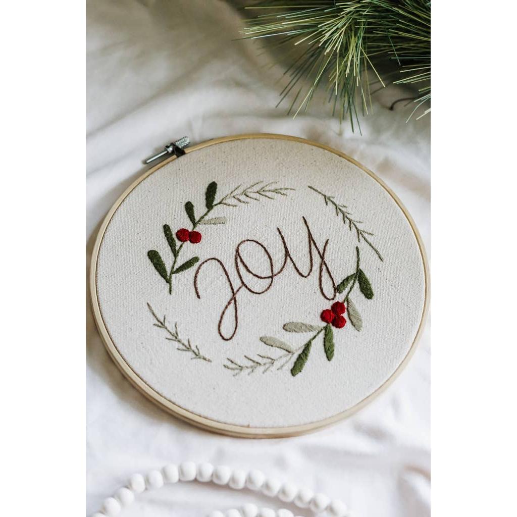 Joy To The World Hoop Wall Decor