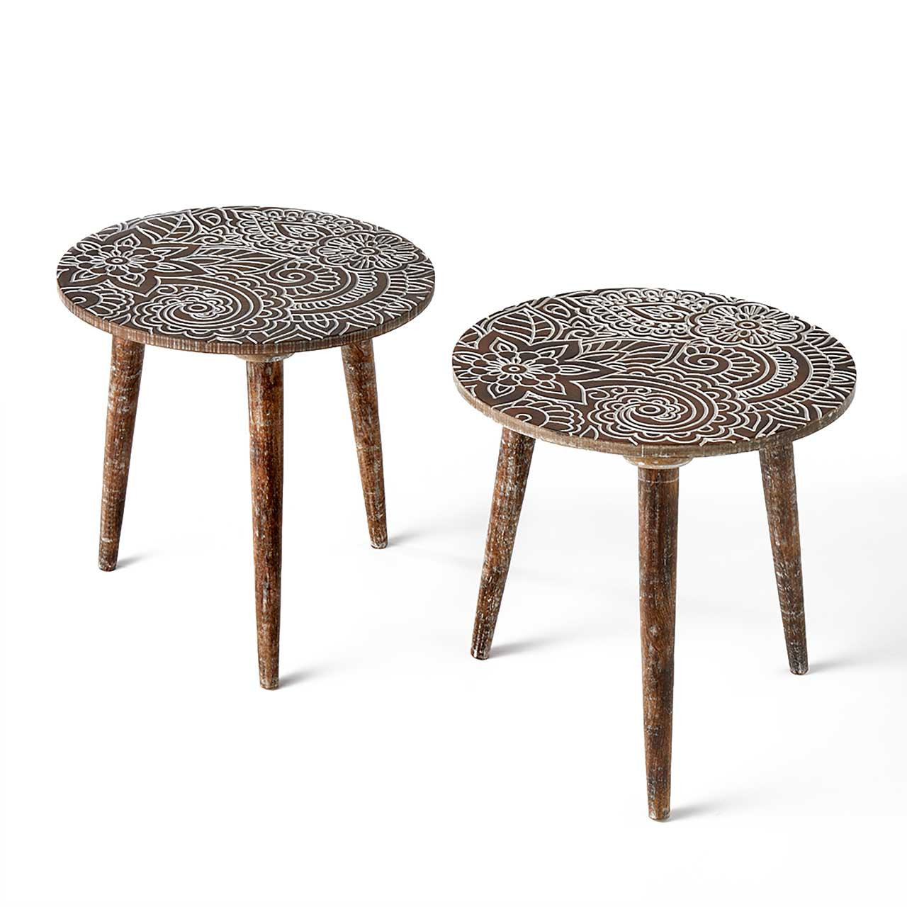 Kairi Carved Table- Sold Individually (*Local Pickup/Local Delivery Only)