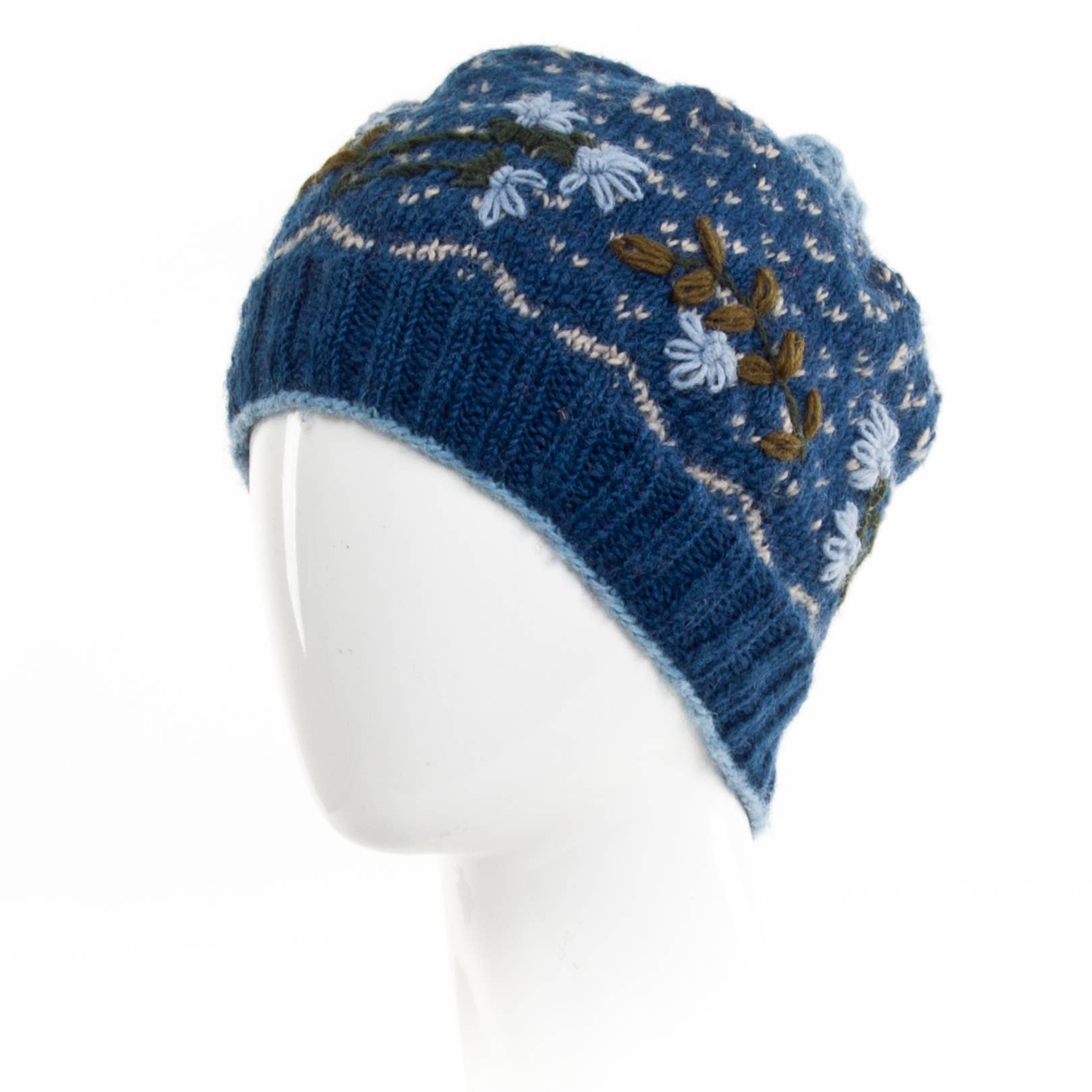 Kate Floral Wool Knit Beanie
