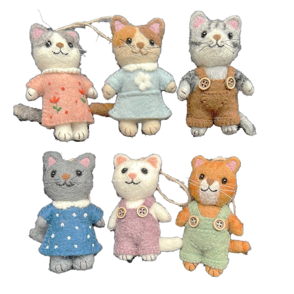 Kitten Ornament- Assorted Styles- Sold Individually