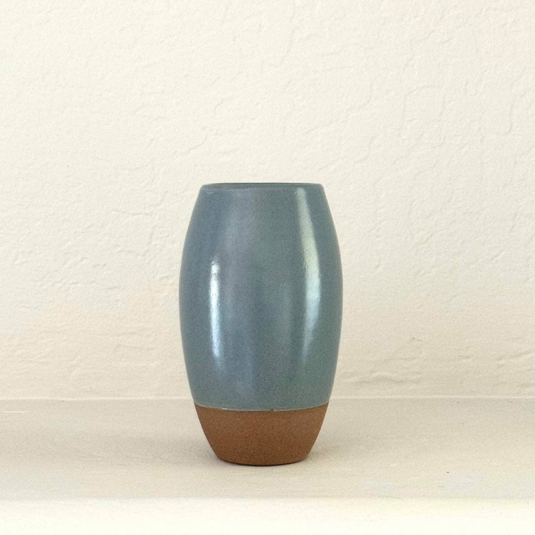 Kumale Handmade Ceramic Oval Vase- Assorted Colors