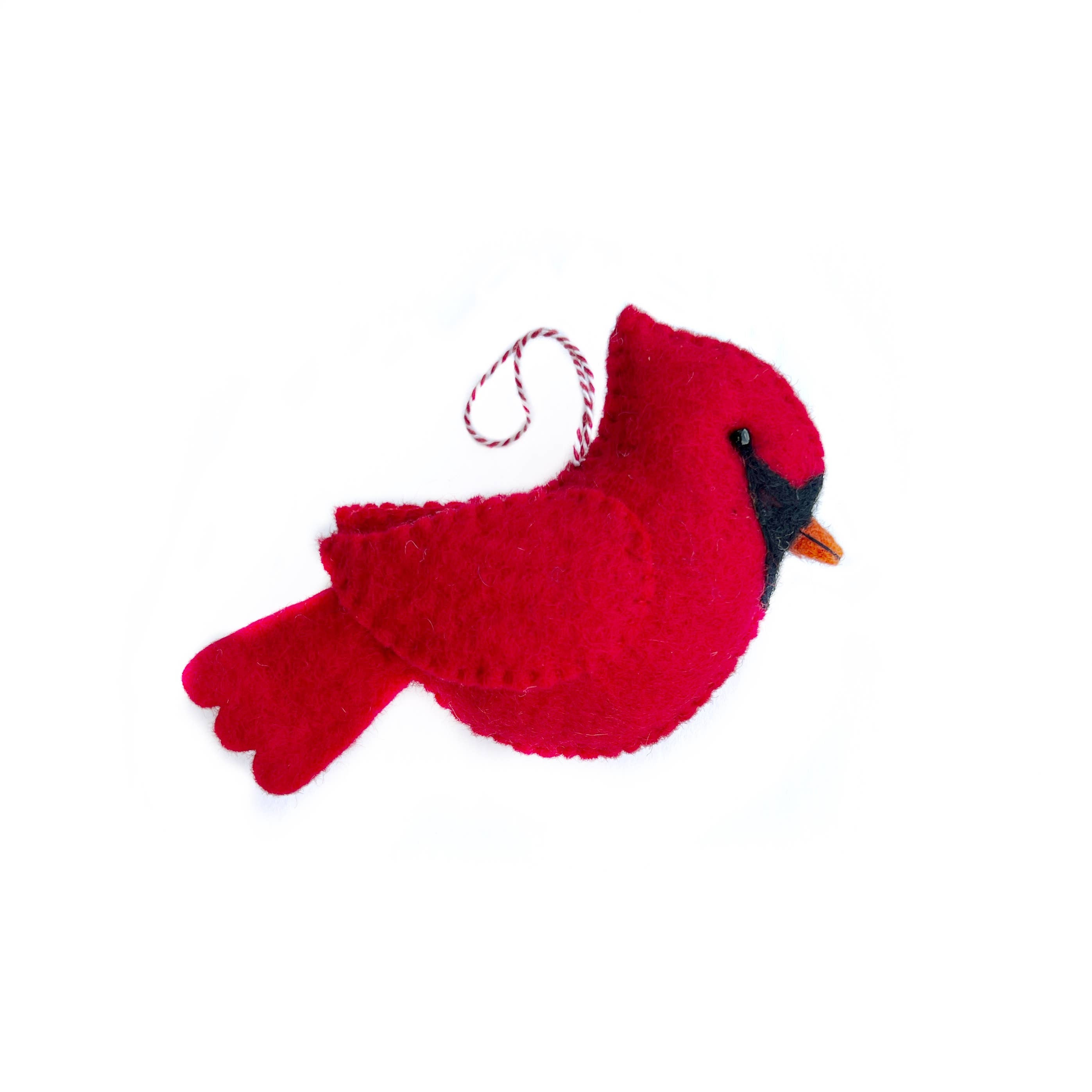 Large Cardinal Felt Wool Ornament