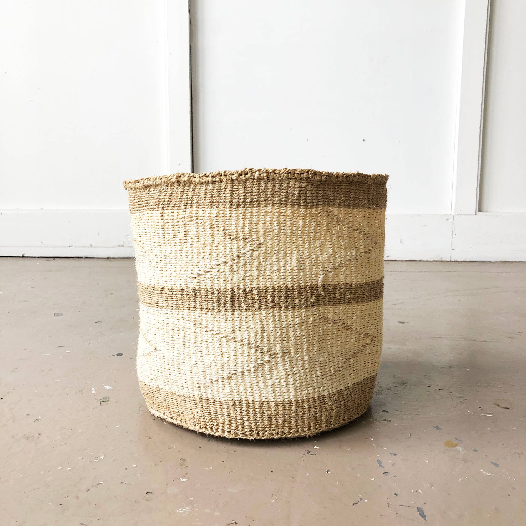 Large Sand & Stone Sisal Basket (*Local Pickup/Local Delivery Only)