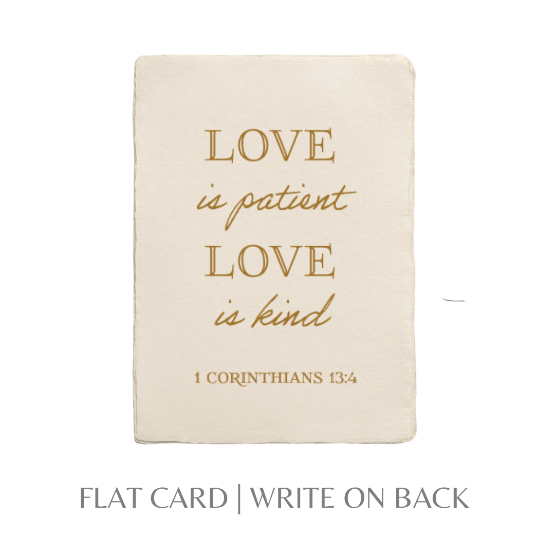 Love is patient Love is kind | Christian Greeting Card