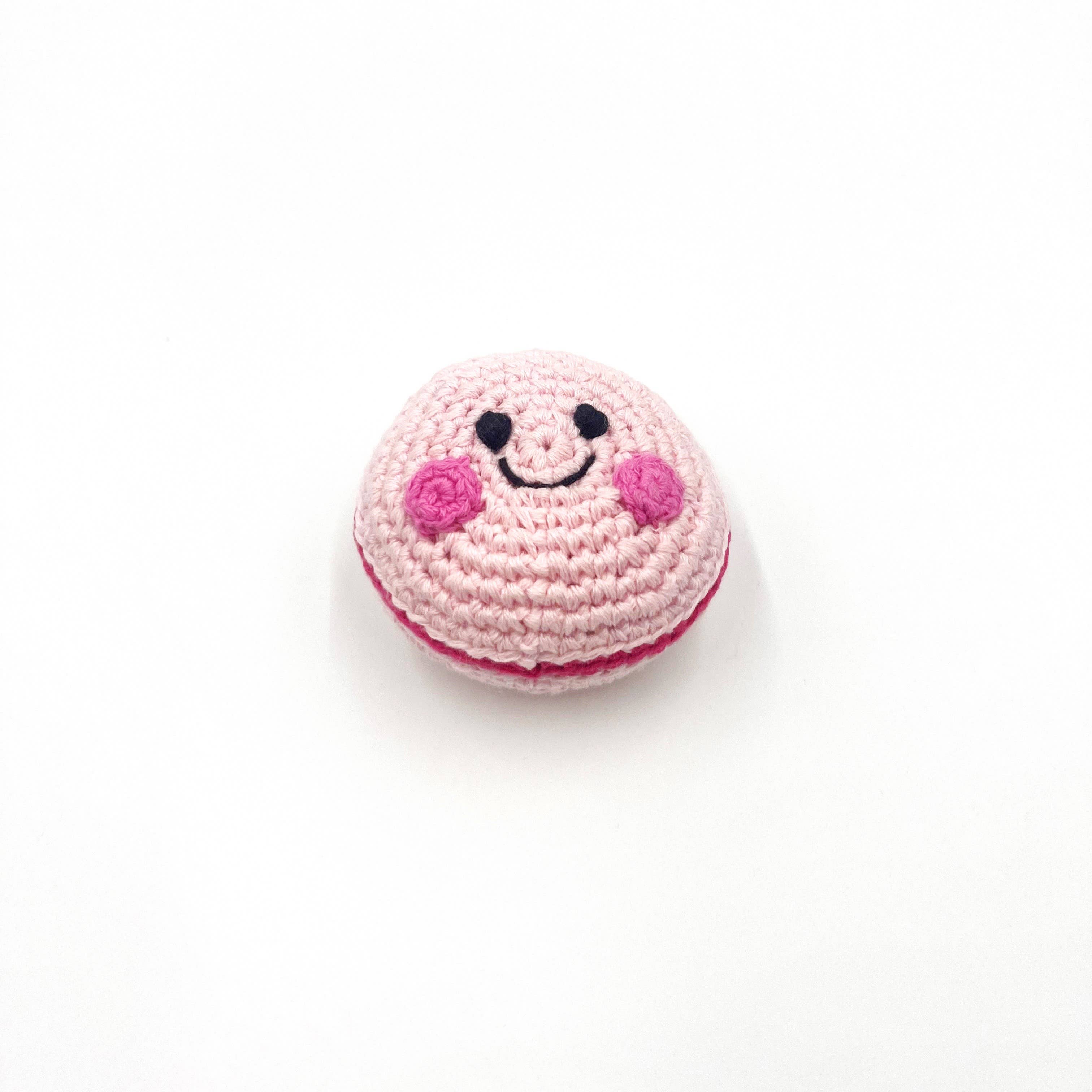Macaron Cookie Rattle: Strawberry