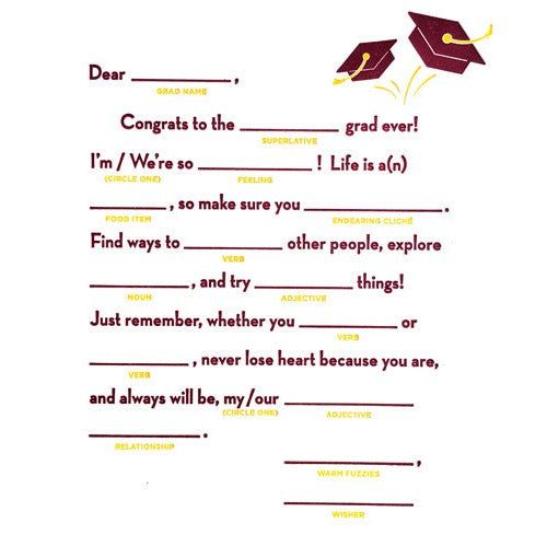 Mad Lib Graduation