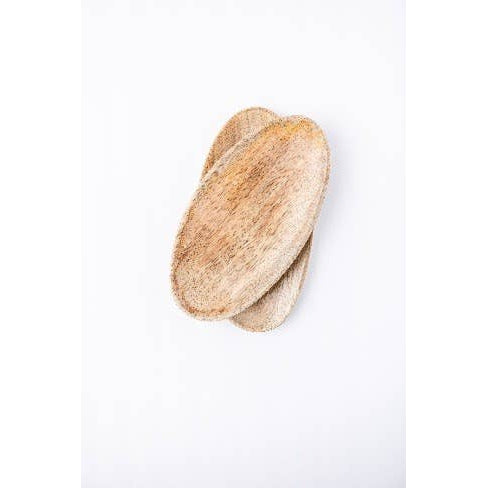 Mango Wood Oval Tray- Sold Individually
