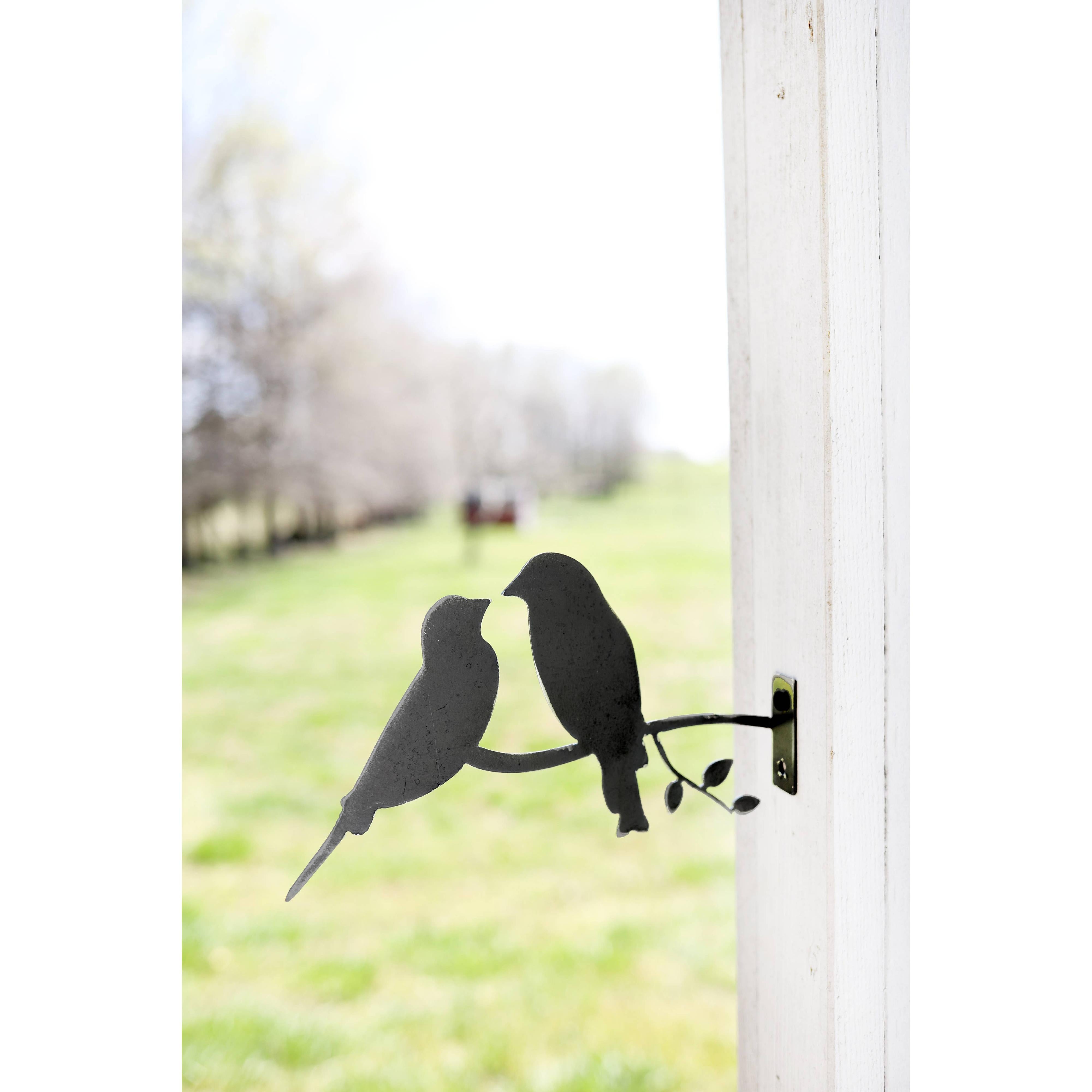 Metal Love Birds Statue