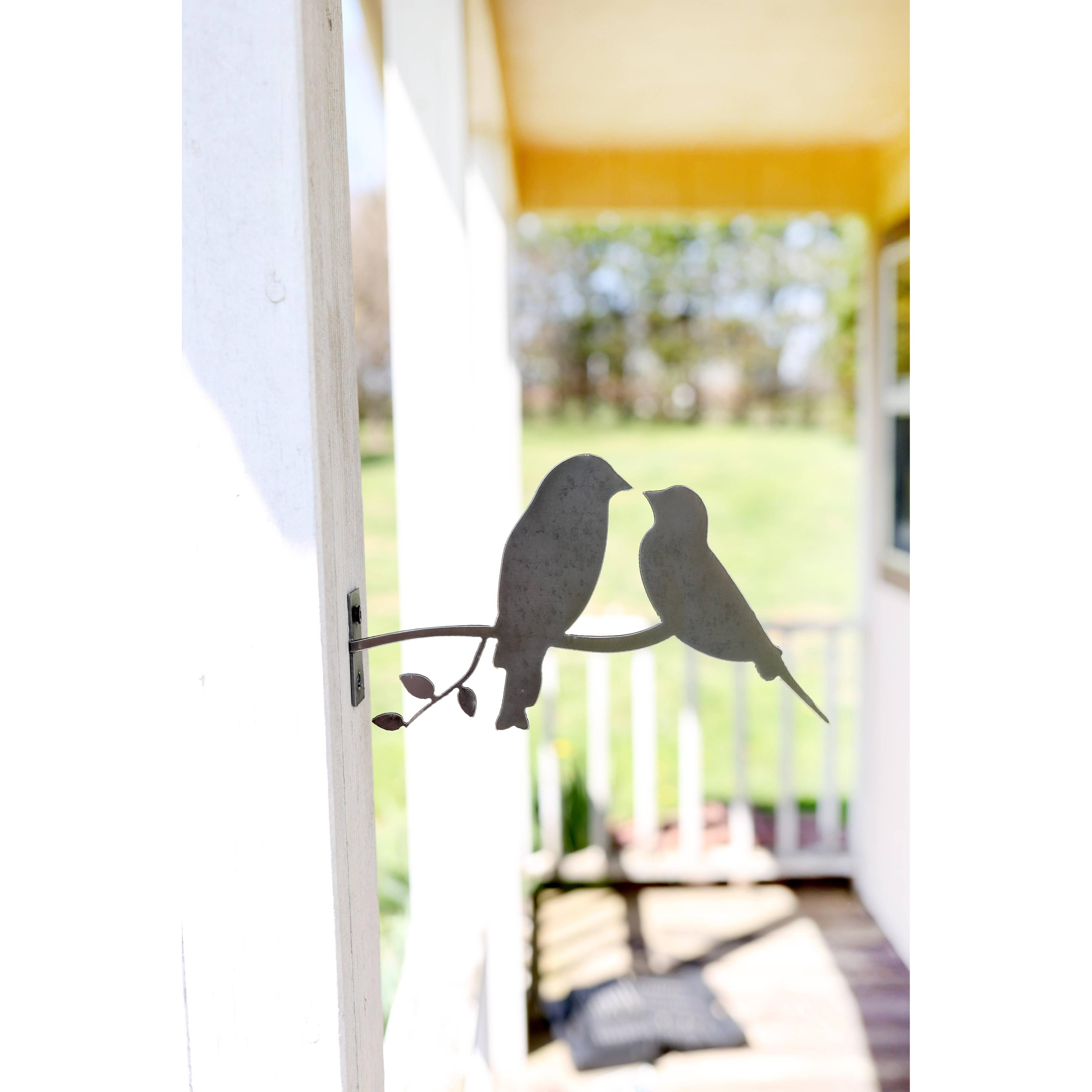 Metal Love Birds Statue