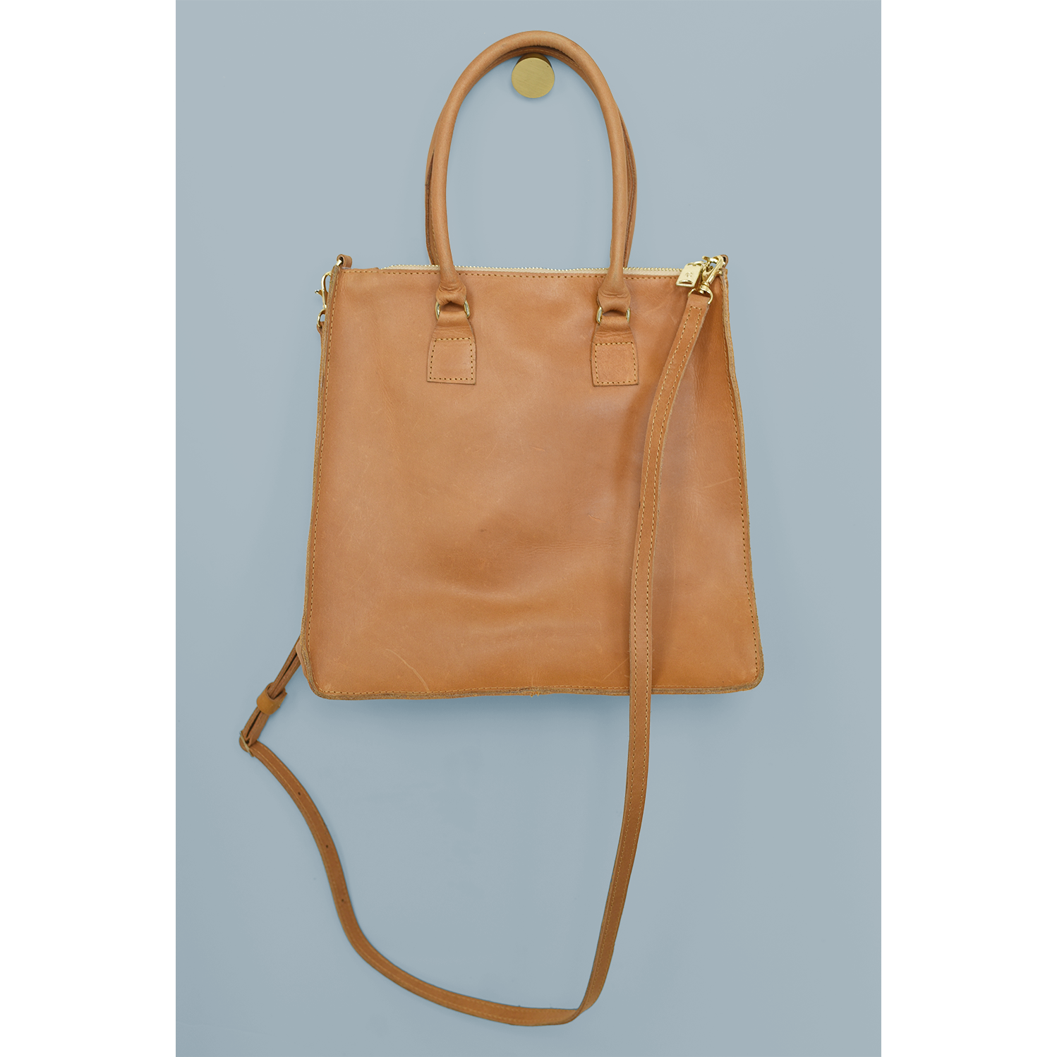 Midsized Leather Crossbody Handbag