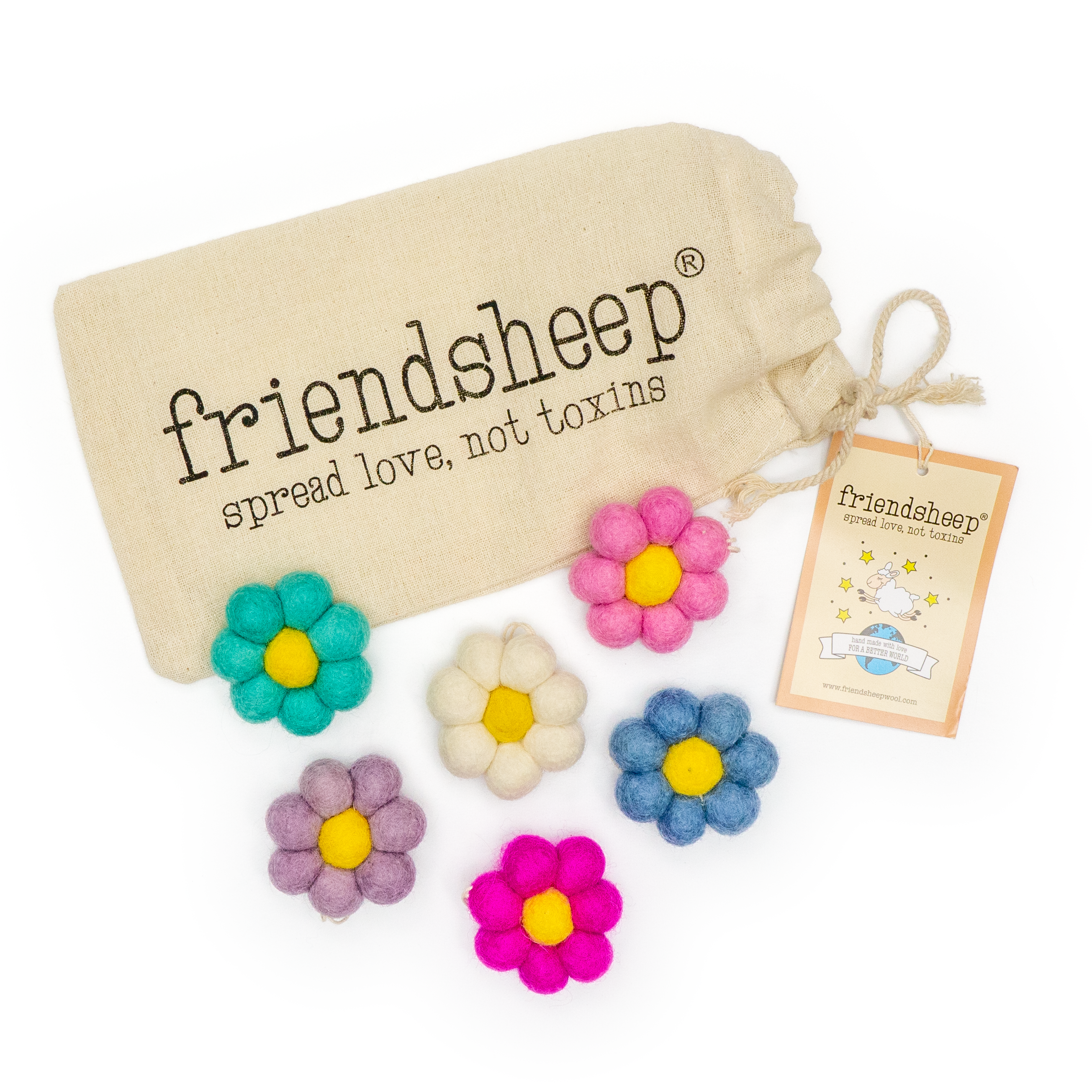 Mini Felt Flower Ornament- Assorted Colors- Sold Individually