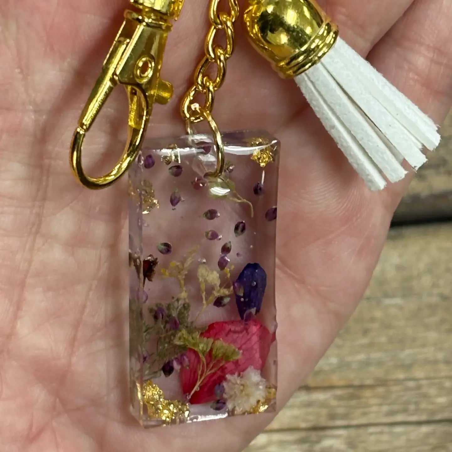 Mixed Wildflower Keychain- Assorted Tassel Colors