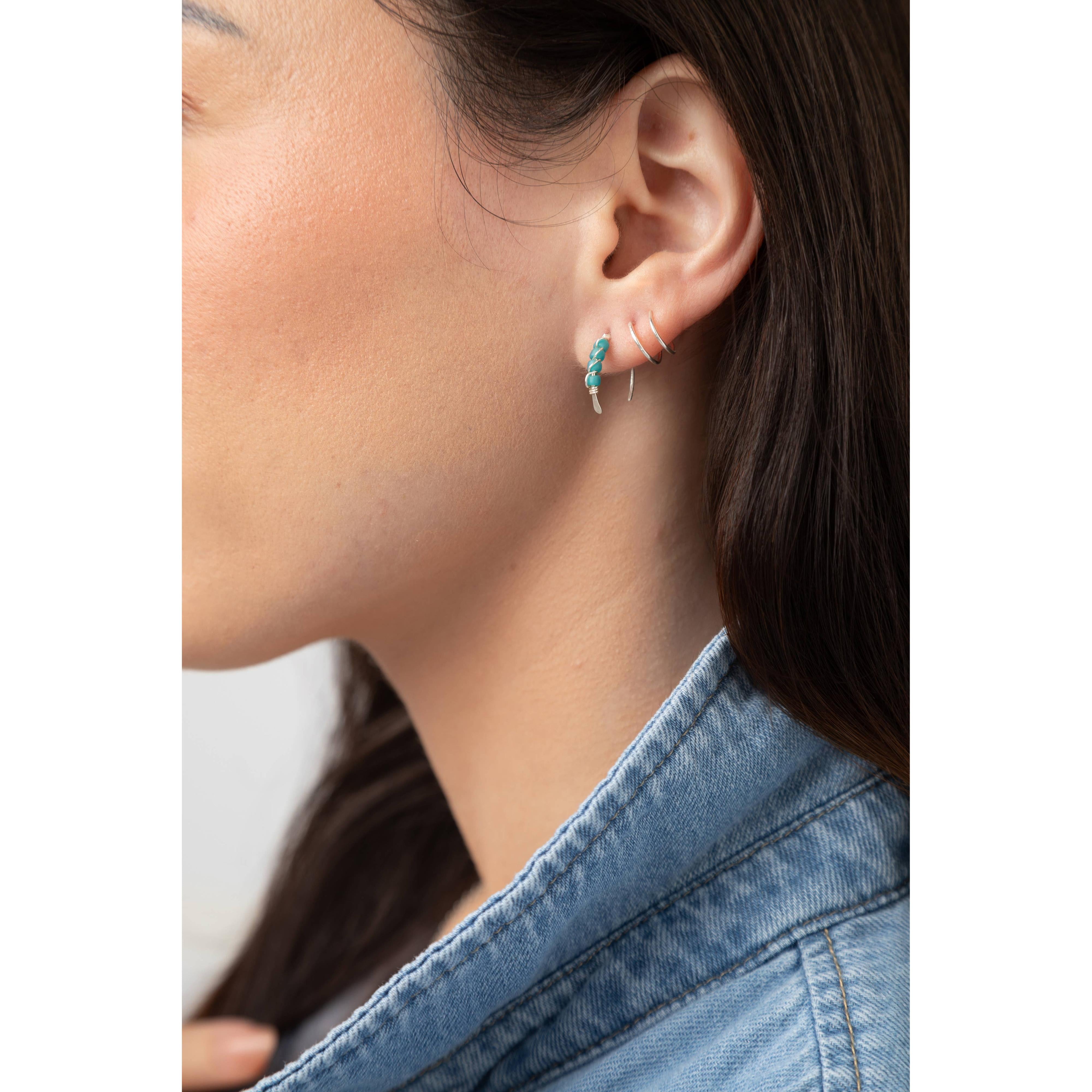 Moab Western Beaded Hoop Earrings- Assorted