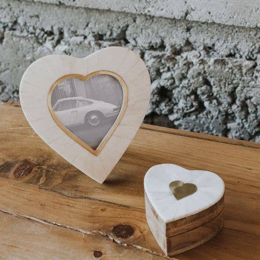Mukhendu Heart 3x3 Cream Picture Frame