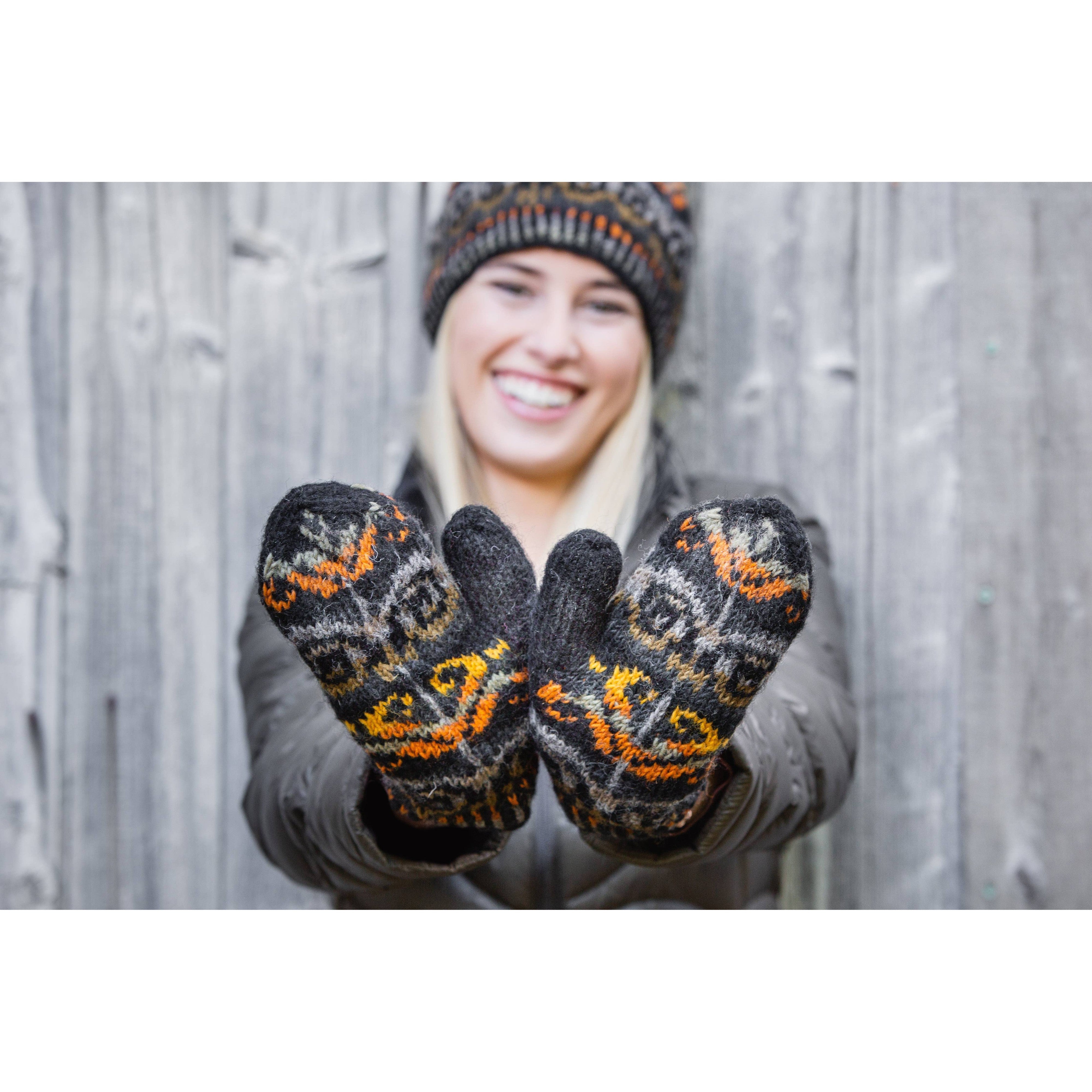 Natalia Wool Knit Mittens- Assorted Colors