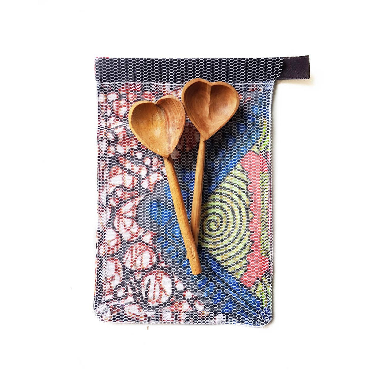 Olive Wood Heart Spoon Set