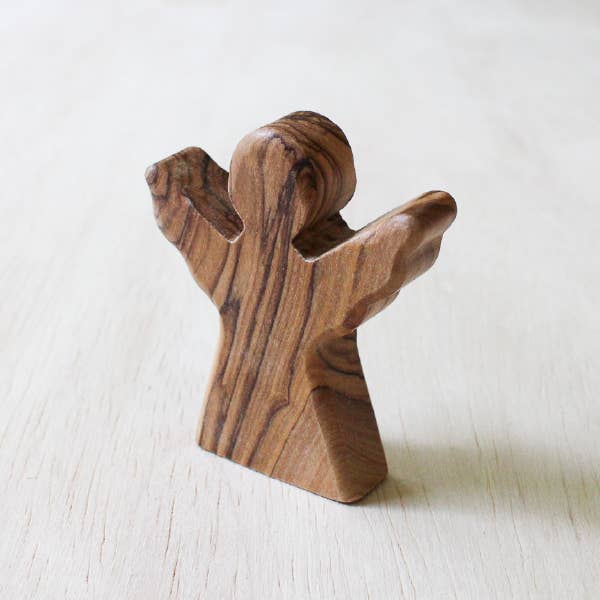 Olive Wood Standing Angel- Sold Individually