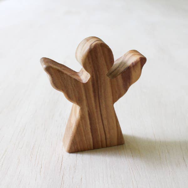 Olive Wood Standing Angel- Sold Individually