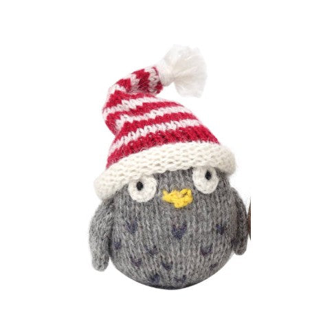 Owl with Hat Ornament- Sold Individually