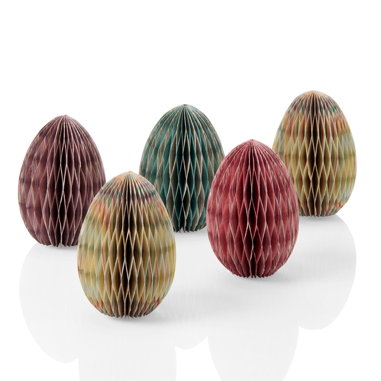 Paper Striped Egg- Assorted Colors- Sold Individually