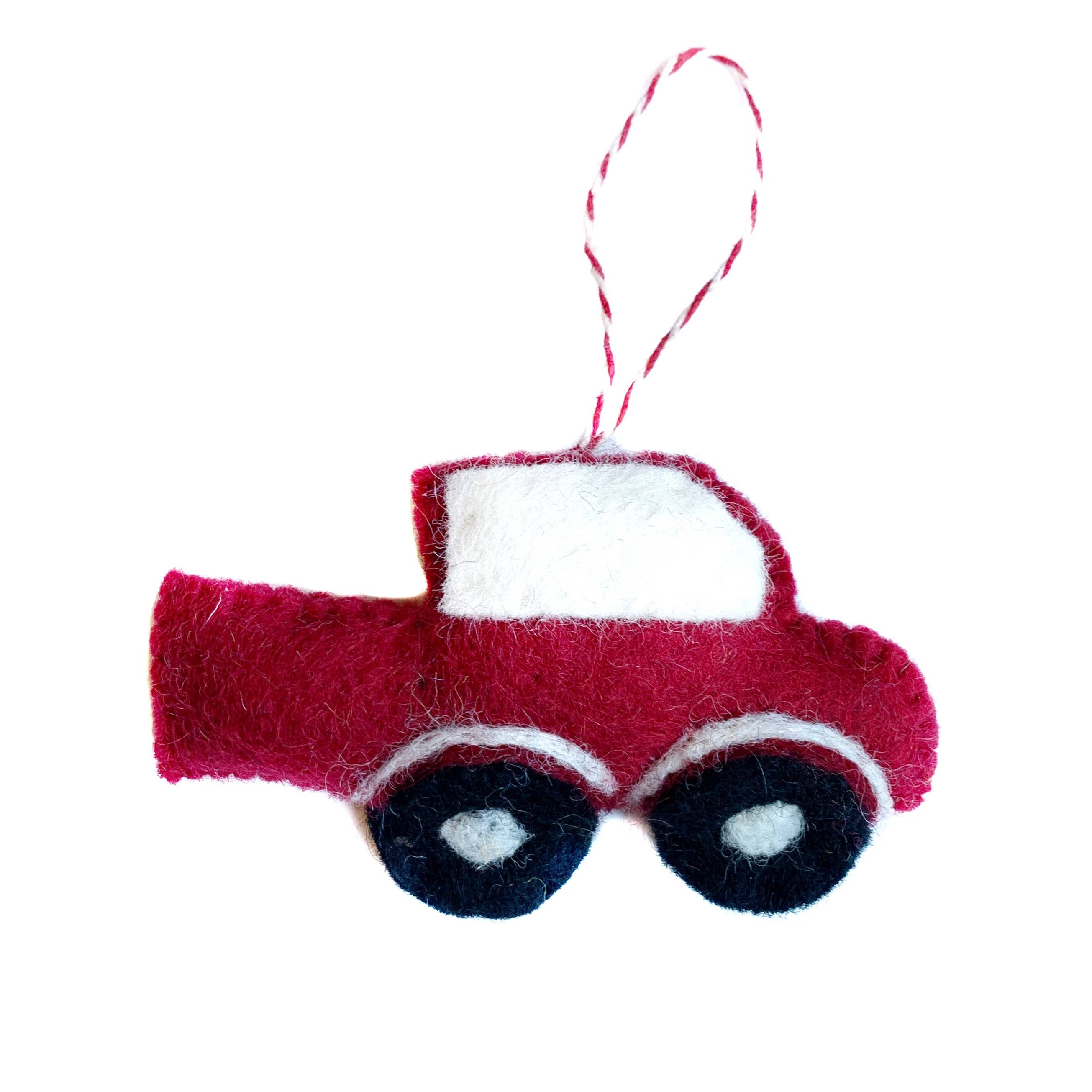 Pickup Truck Felt Wool Ornament