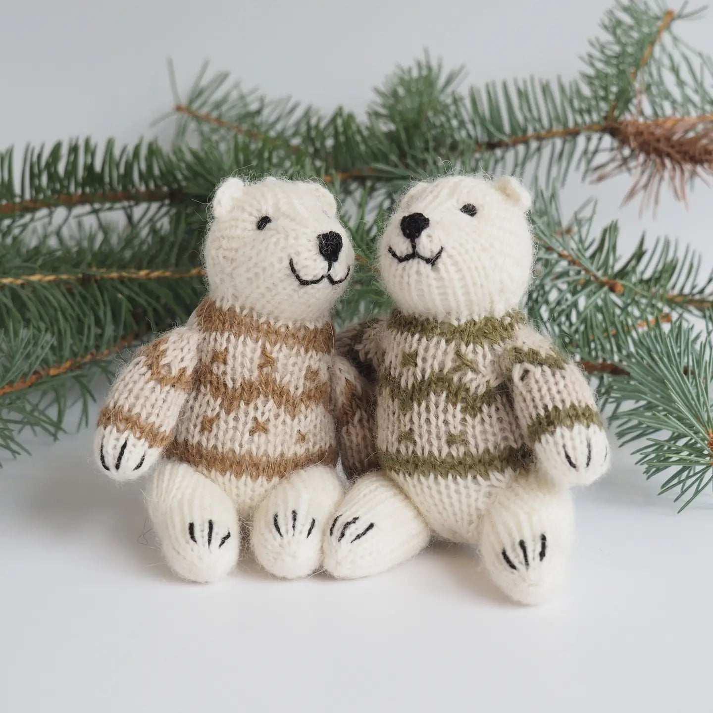 Polar Bear in Sweater Ornament- Sold Individually