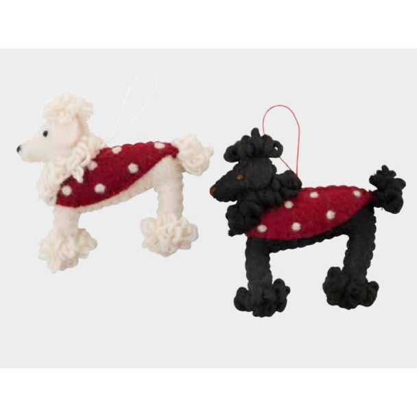 Poodle Ornament- Assorted Colors- Sold Individually
