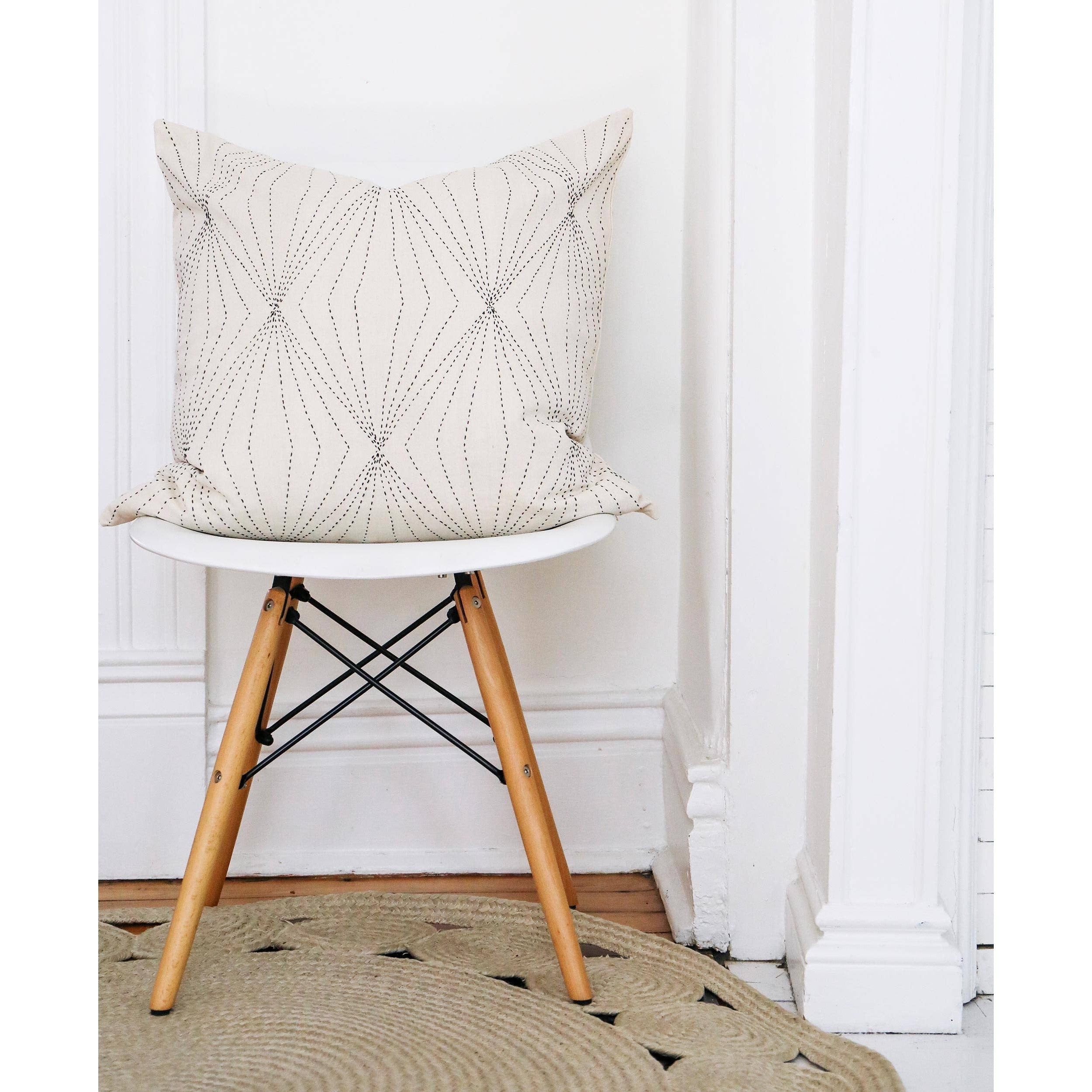 Prism Throw Pillow Cover: Bone