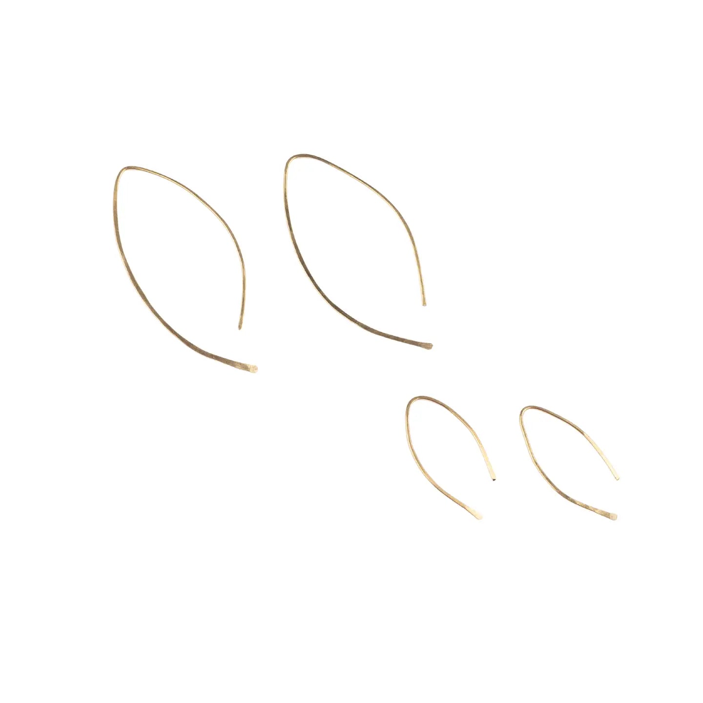 Qasioun Minimalist 14k Gold Fill Threader Earrings- Assorted Sizes- Sold Individually