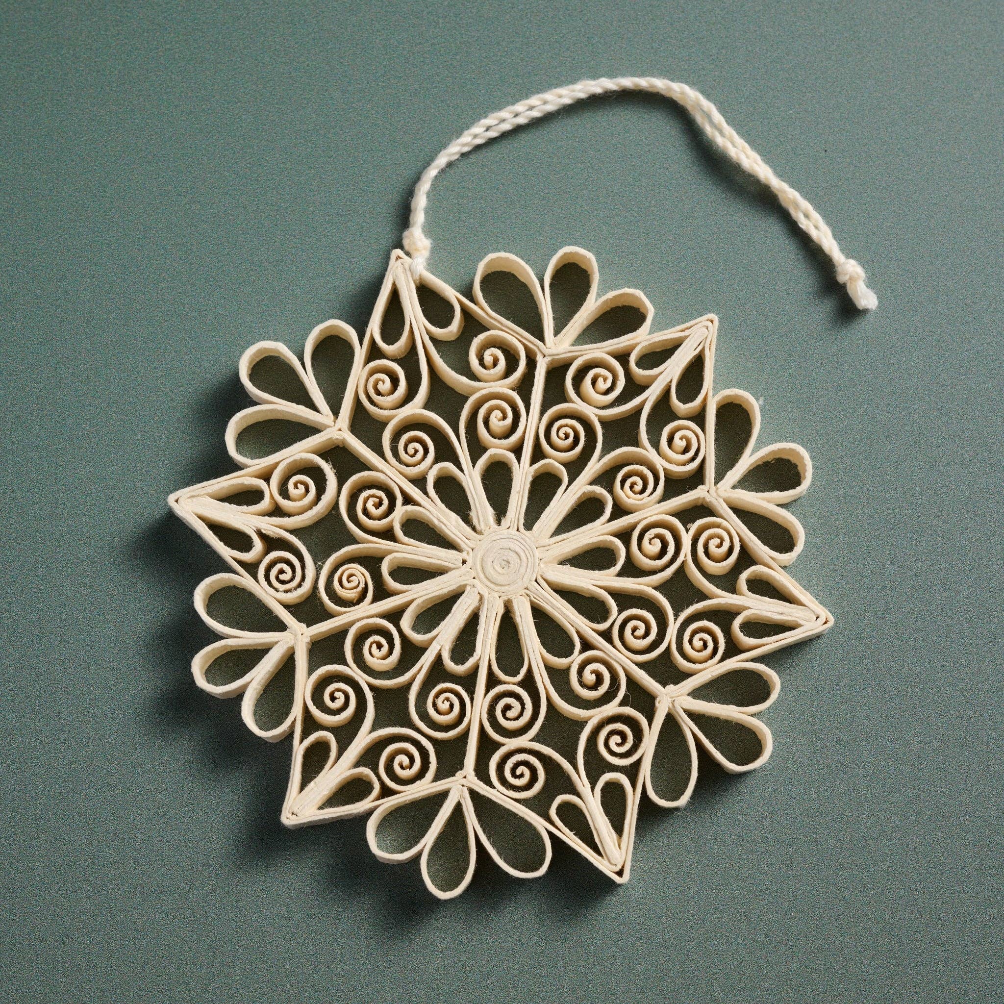 Quilled Cream Snowflake Ornament