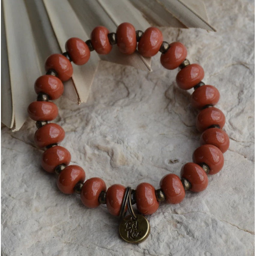 Rondelle Charm Bracelet- Assorted Colors