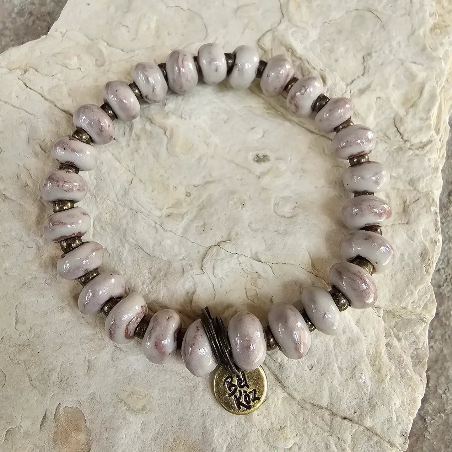 Rondelle Charm Bracelet- Assorted Colors