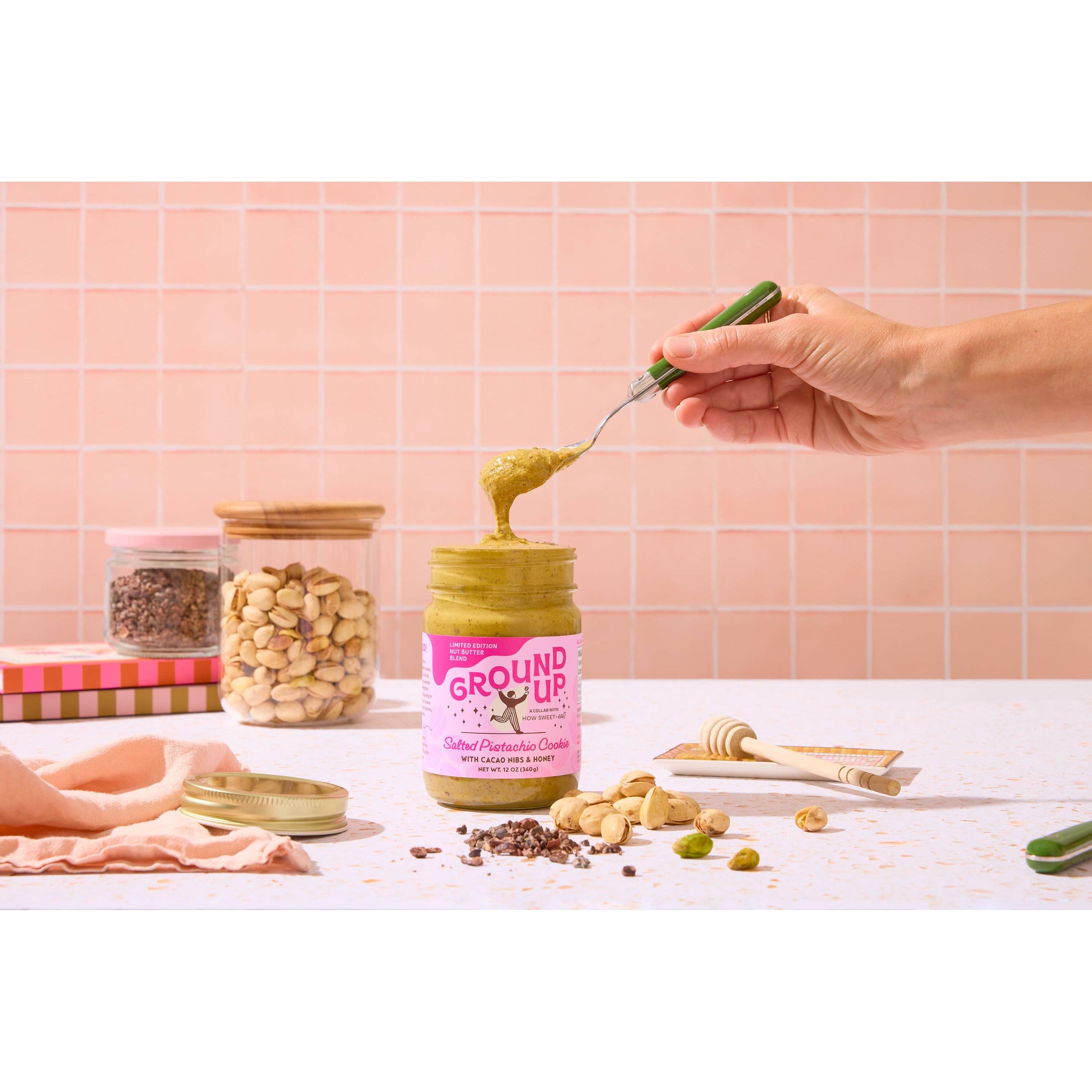 Salted Pistachio Cookie Nut Butter- 12 oz (Local Pickup/Local Delivery Only)