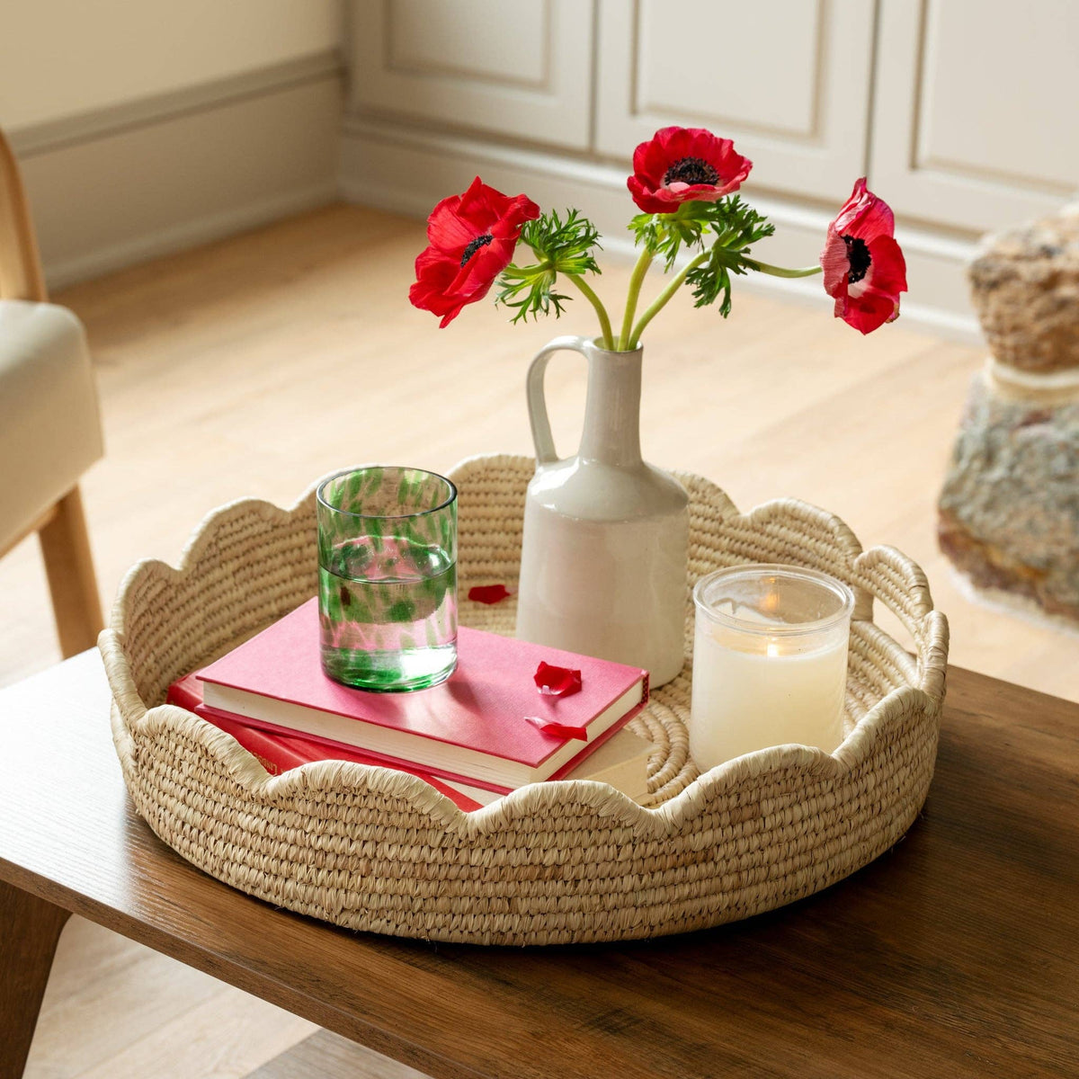Seba Scalloped Palm Leaf Tray (*Local Pickup/Local Delivery Only)