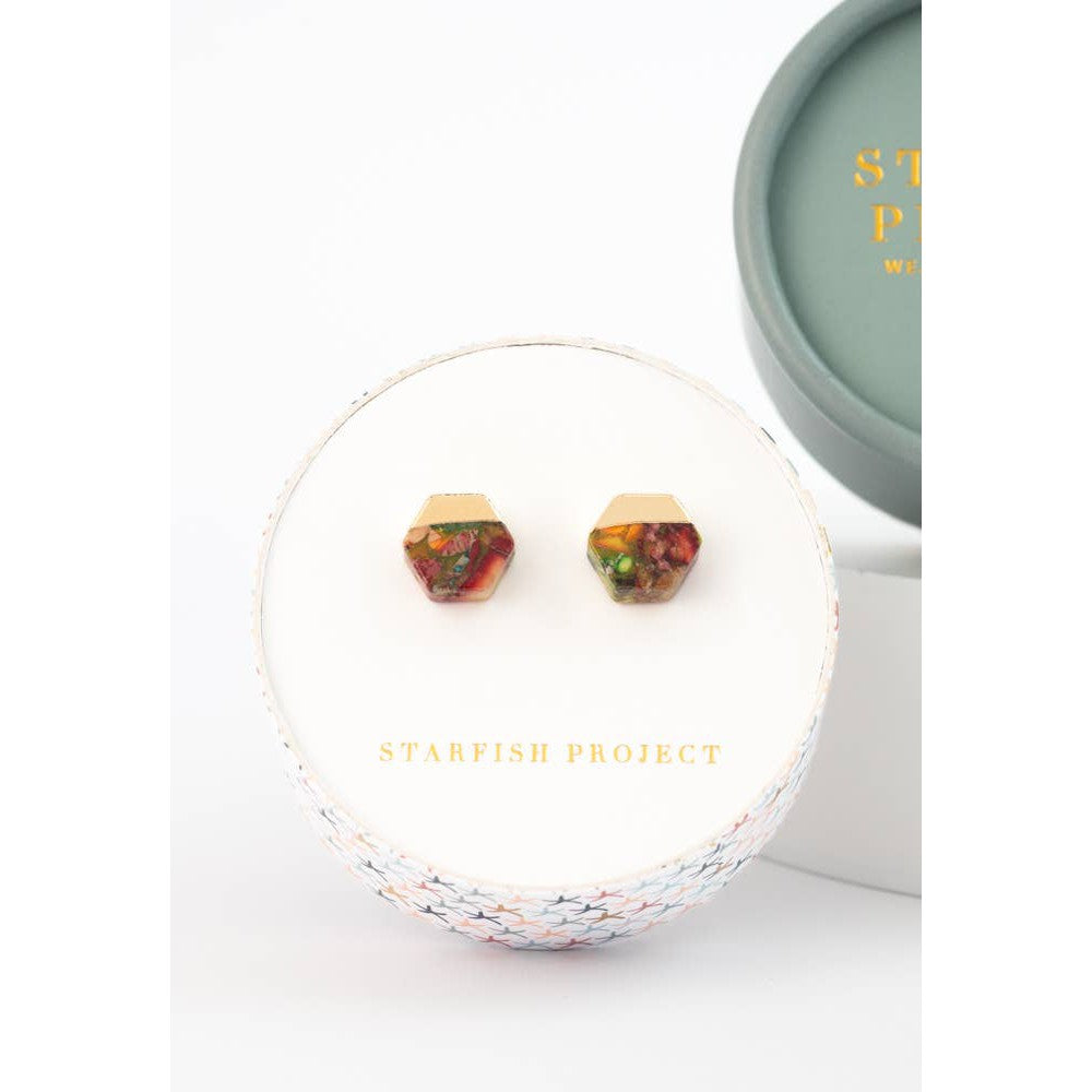 Sedona Stud Earrings in Sunrise Reds