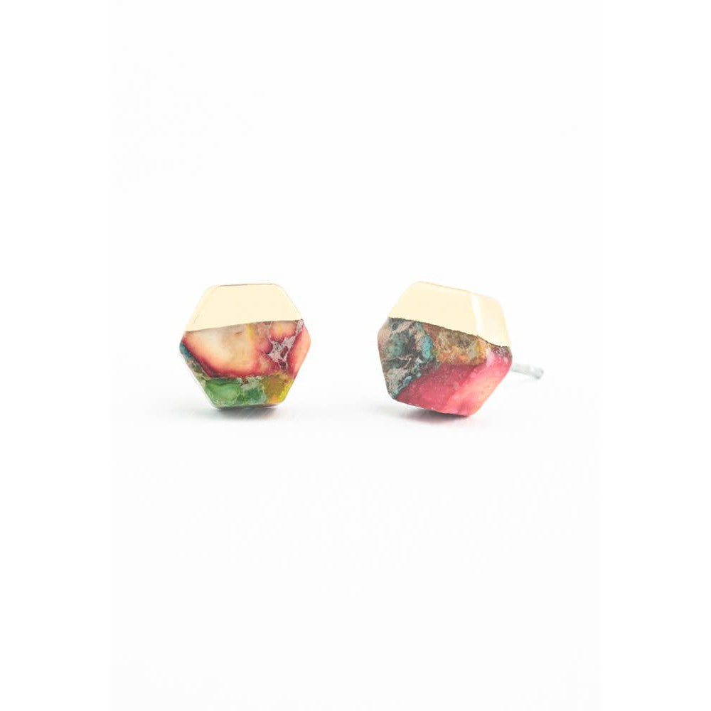 Sedona Stud Earrings in Sunrise Reds