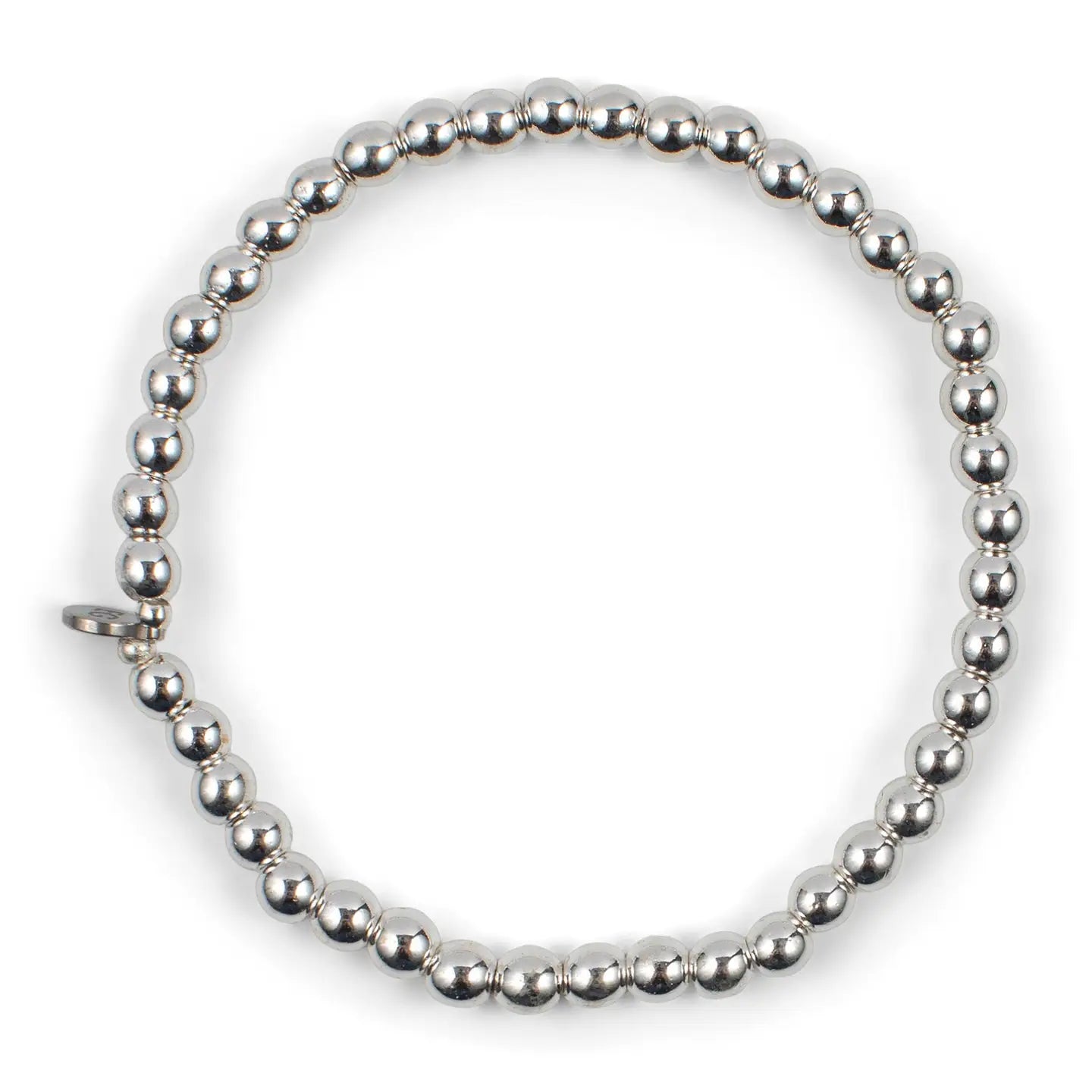 Silver Hematite Bead Bracelet- Assorted Bead Size