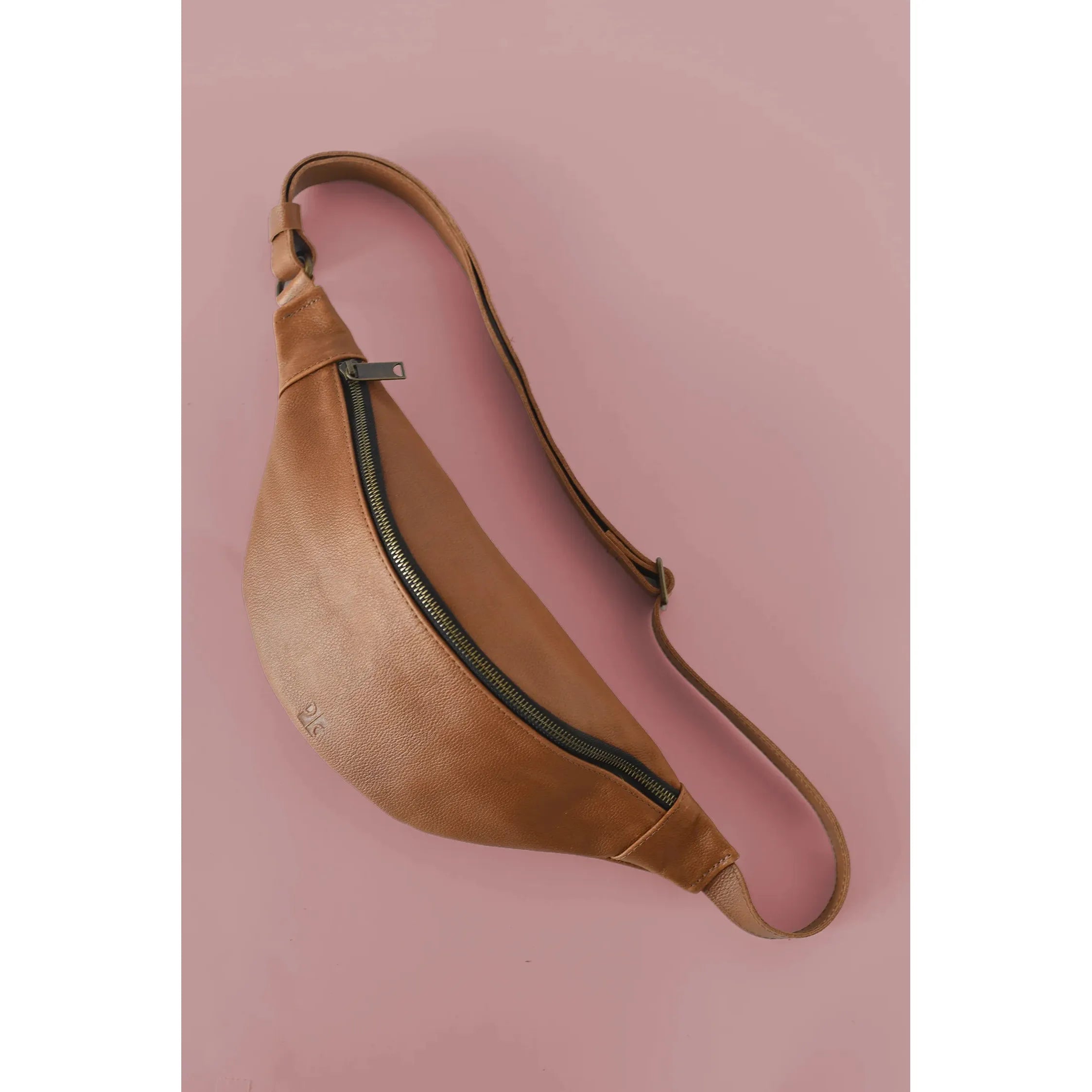 Sling Bag- Pebbled Cognac